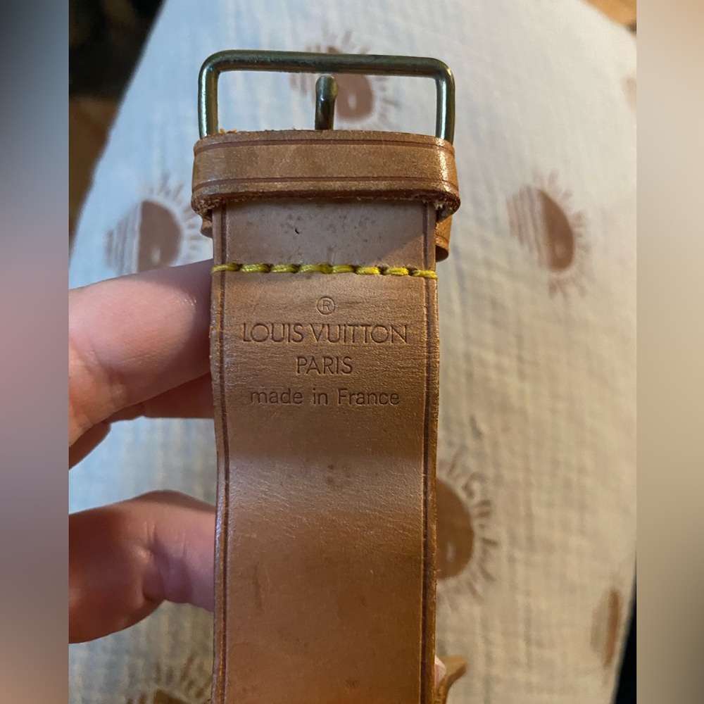 Louis Vuitton Tan Leather Cuff Bracelet - Picture 4 of 5